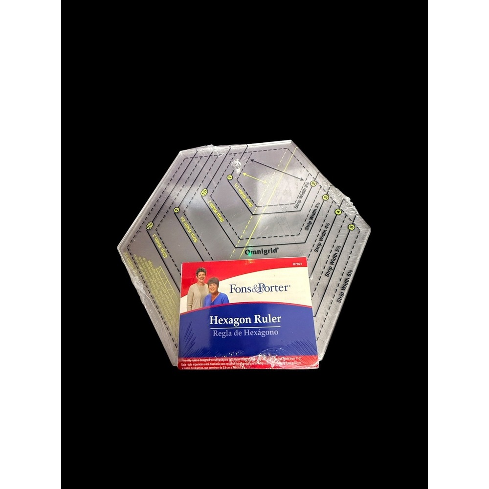 NEW Fons & Porter Hexagon Ruler 2"-6"
